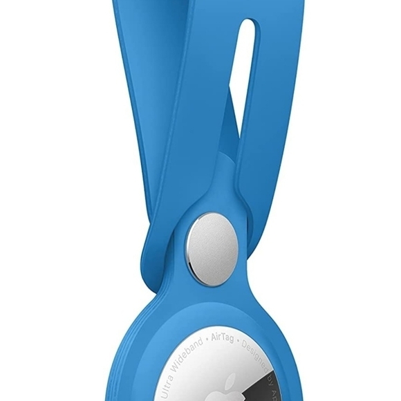 Genuine Apple AirTag Polyurethane Loop - Authentic NEW !!! Capri Blue - Picture 2 of 3